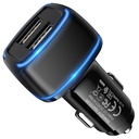 Borofone BZ14 autós töltő (2xUSB port), 5V 2.4A, fekete