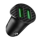 Hoco Z39 autós gyorstöltő (2 USB port), QC 3.0, 18W, fekete