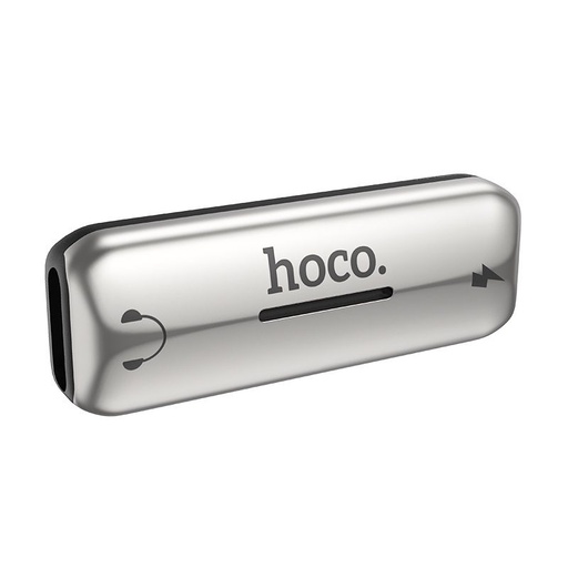 Hoco LS27 lightning elosztó (lightning audio+lightning töltő port), 2A, ezüst