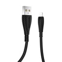 Borofone BX38 lightning kábel, 2.4A, 1M, TPE fonat, TPE csatlakozó, fekete