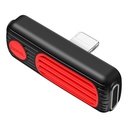 Hoco LS29 lightning elosztó (lightning audio+lightning töltő port), 2A, fekete