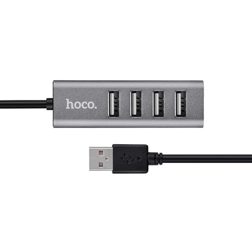 Hoco HB1 HUB, 4USB, type-C, szürke