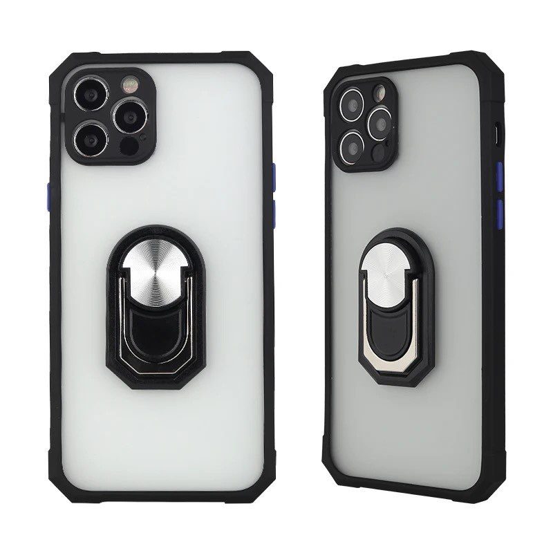 Samsung Galaxy A32 4G defender bumper ring hátlap tok, (Fekete)