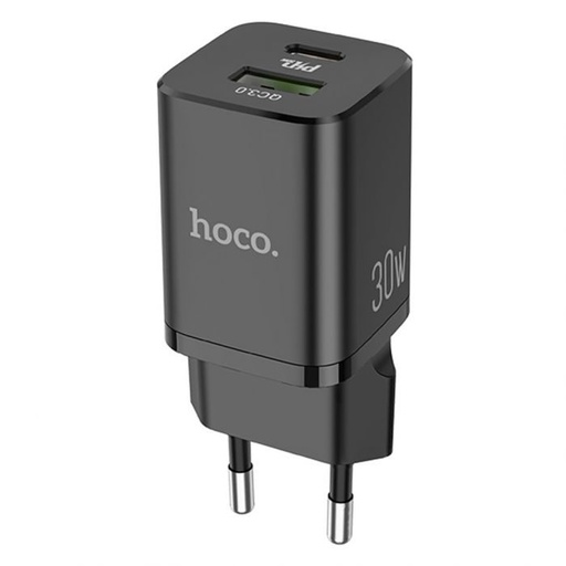 Hoco N13 hálózati gyorstötlő (QC, PD), PD 30W + QC 3.0, fekete