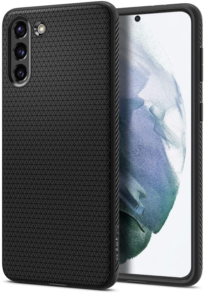 Samsung Galaxy S21 Ultra Spigen slim armor ütésálló hátlap tok (Fekete)