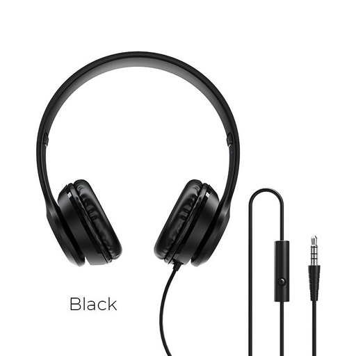 Borofone BO5 headset (jack 3,5mm), fekete