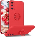 Samsung Galaxy A52 4G/A52 5G/A52s 5G silicone ring hátlap tok (Piros)