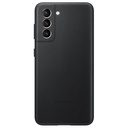 Samsung Galaxy S21+ Leather tok (Fekete)