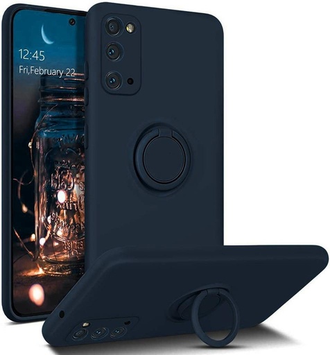 Samsung Galaxy A52 4G/A52 5G/A52s 5G silicone ring hátlap tok (Kék)