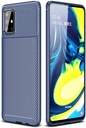 Samsung Galaxy A22 4G carbon fiber szilikon hátlap tok, (Kék)