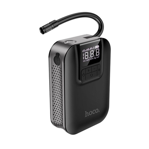 Hoco S53 hordozható elektromos pumpa, LED lámpa, 2500mAh akkumulátor, fekete