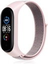 Xiaomi Mi Band 3/4/5/6 nylon szíj, világos rózsaszín