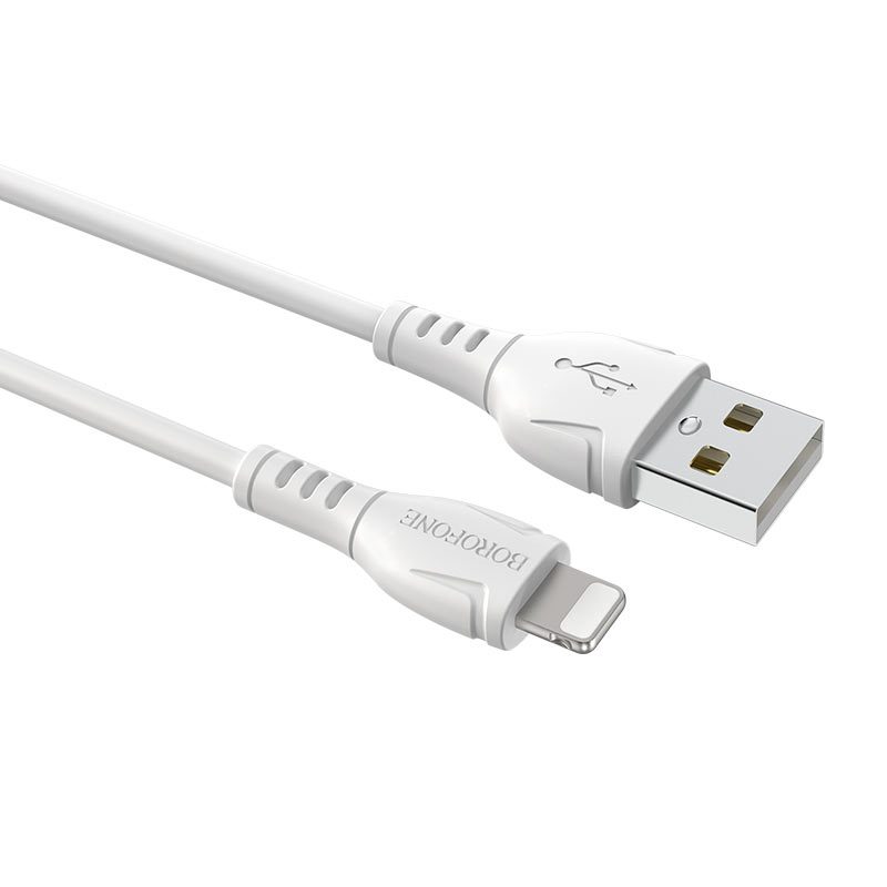 Borofone BX51 lightning kábel, 1M, 3A, fehér
