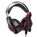 Hoco W102 fejlhallgató, 2m, two-in-one audio adapter, piros