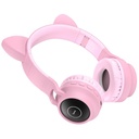 Hoco W27 vezeték nélküli fejhallgató, BT V5.0, 300mAh akkumulátor, pink