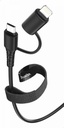 Hoco X54 2in1 kábel (microUSB + lightning), 1M, 2.4A, fekete