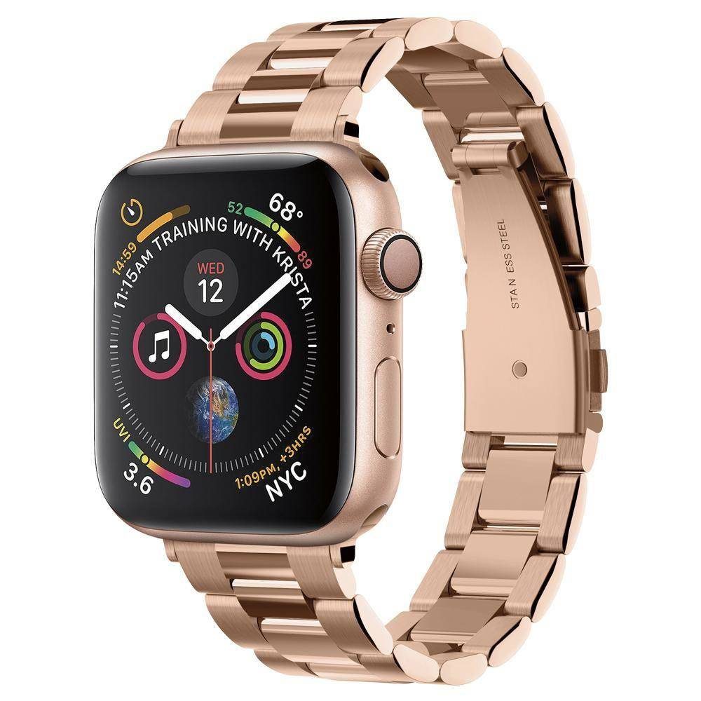Apple Watch Series 1/2/3/4/5/6(38/40mm) Spigen modern fit rozsdamentes acél szíj, rozéarany