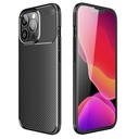 Apple iPhone 13 Pro carbon fiber szilikon hátlap tok (Fekete)