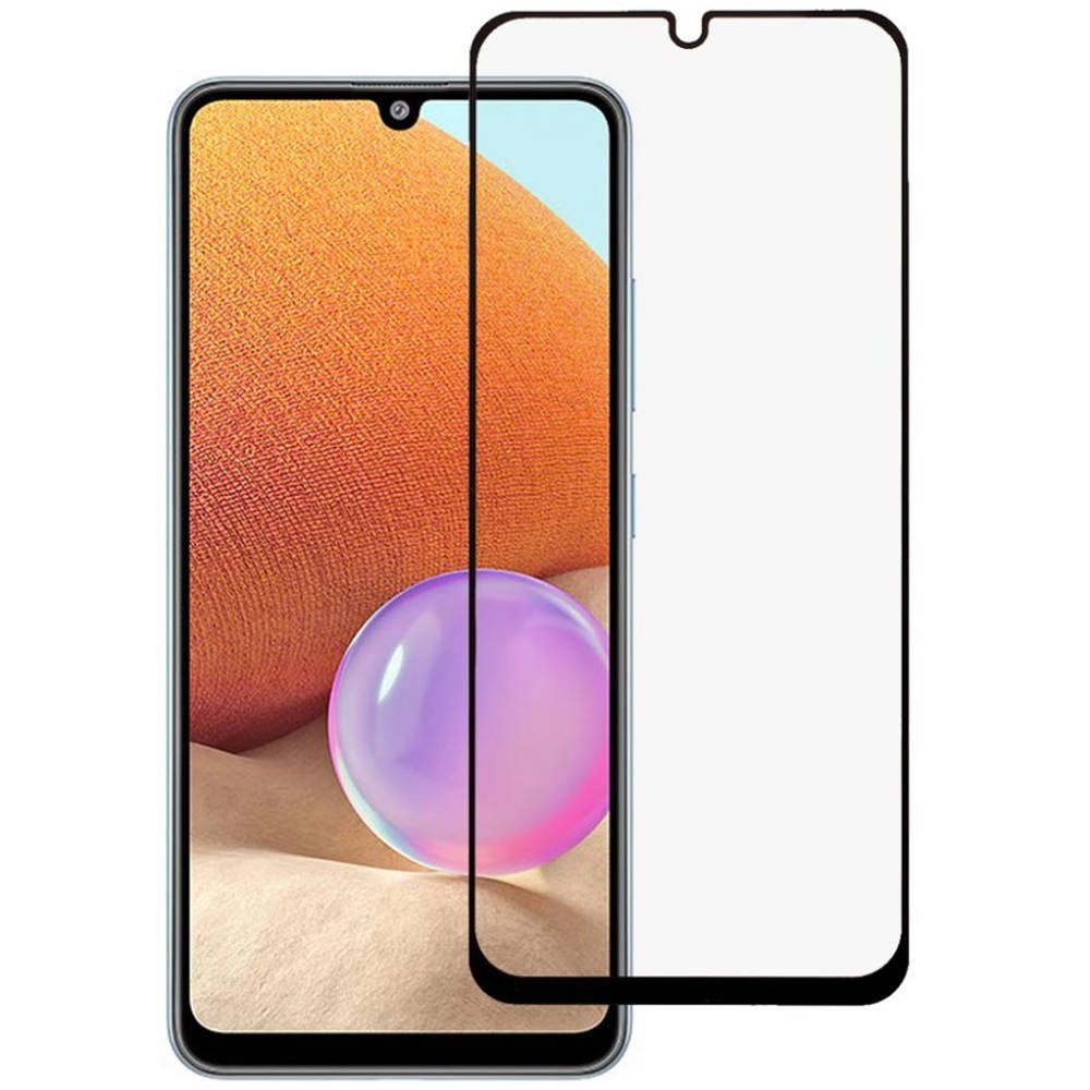 Samsung Galaxy A32 4G 5D full glue üvegfólia teljes kijelzőre, átlátszó (fekete keret)