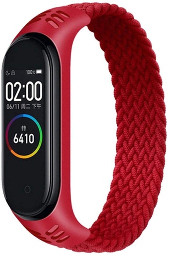 Xiaomi Mi Band 3/4/5/6 nylon szíj, piros