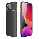 Apple iPhone 13 Mini carbon fiber szilikon hátlap tok (Fekete)