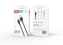 XO NB156 USB-C adatkábel (Fekete) – szilikon borítás, 2.4A