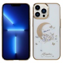 Apple iPhone 13 Pro Max Kingxbar moon series Swarovski köves hátlap tok (Arany)