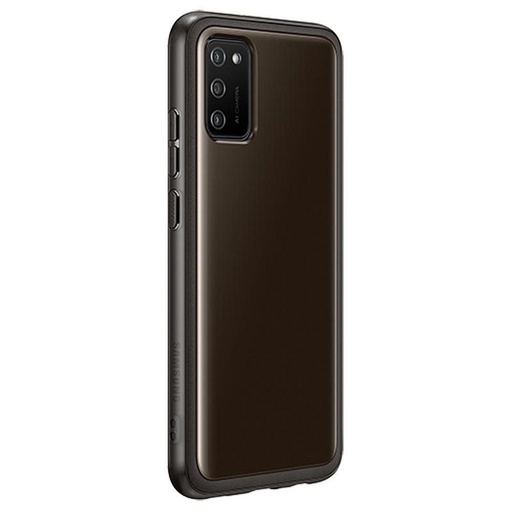 Samsung Galaxy A02s clear cover gyári hátlap tok, (Fekete)