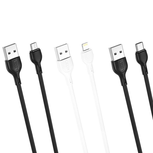 XO NB200 USB-C adatkábel (Fekete) – 1 m, 2.1A