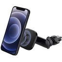 Spigen ITS12 autós tartó (szellőzőre), mágneses autós telefontartó, MagSafe-kompatibilis (szellőzőrácsra), fekete