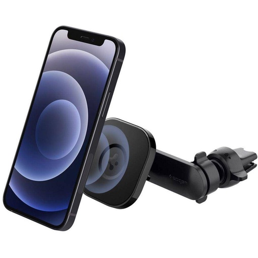 Spigen ITS12 autós tartó (szellőzőre), mágneses autós telefontartó, MagSafe-kompatibilis (szellőzőrácsra), fekete