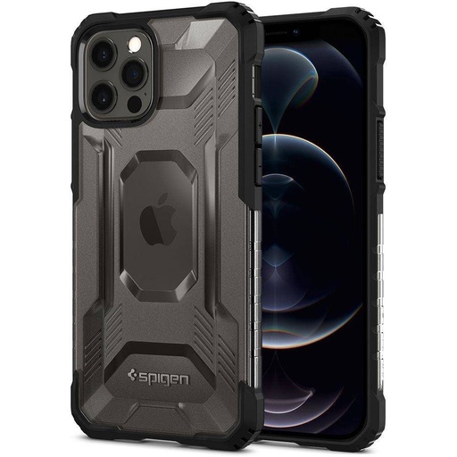 Apple iPhone 12/12 Pro Spigen nitro force ütésálló hátlap tok (Fekete)
