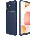Samsung Galaxy A32 5G carbon fiber szilikon hátlap tok, (Kék)
