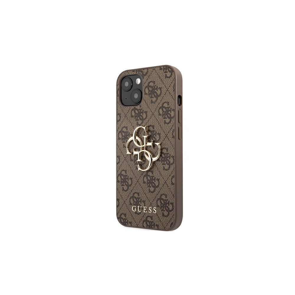 Apple iPhone 13 Guess PU 4G Metal Logo tok (Barna) - GUHCP13M4GMGBR