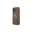 Apple iPhone 13 Guess PU 4G Metal Logo tok (Barna) - GUHCP13M4GMGBR