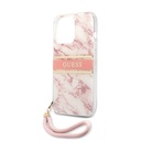 Apple iPhone 13 Pro Guess TPU Marble Stripe tok (Rózsaszín) – GUHCP13LKMABPI