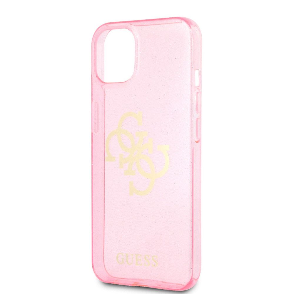 Apple iPhone 13 mini Guess TPU Big 4G Full Glitter tok (Rózsaszín) – GUHCP13SPCUGL4GPI