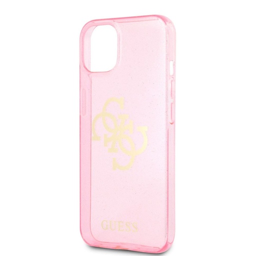 Apple iPhone 13 mini Guess TPU Big 4G Full Glitter tok (Rózsaszín) – GUHCP13SPCUGL4GPI