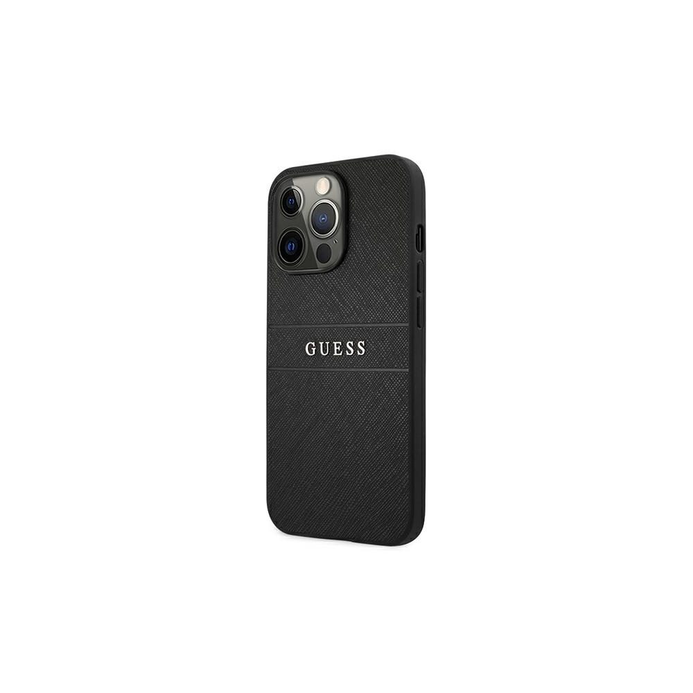 Apple iPhone 13 mini Guess PU Leather Saffiano tok (Fekete) - GUHCP13SPSASBBK