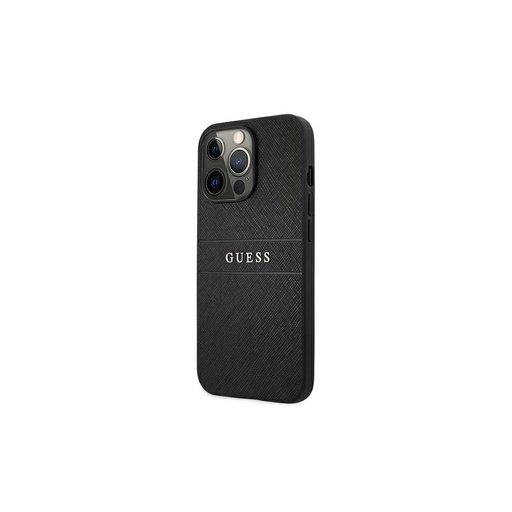 Apple iPhone 13 mini Guess PU Leather Saffiano tok (Fekete) - GUHCP13SPSASBBK