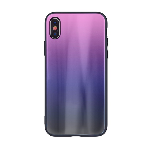 Apple iPhone 11 aurora glass hátlap tok (Rózsaszín-Fekete)