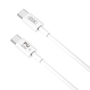 XO NB-Q190B USB-C–USB-C adatkábel (Fehér) – 2 m, PD 60W