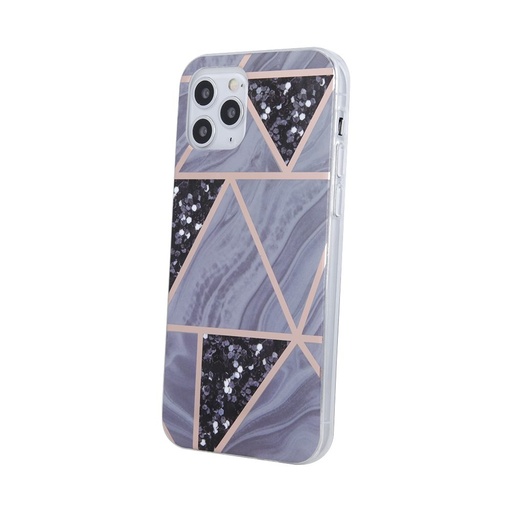 Apple iPhone 7 / iPhone 8 / iPhone SE 2020 / iPhone SE 2022 geometric marmur hátlap tok (Grafit)