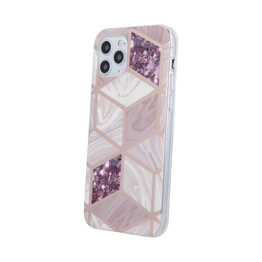Apple iPhone 12 / iPhone 12 Pro geometric marmur hátlap tok (Hanga)