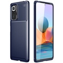 Xiaomi Redmi Note 10 4G/Redmi Note 10S carbon fiber szilikon hátlap tok, (Kék)