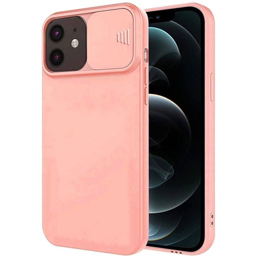 Apple iPhone 12/12 Pro kamera védős szilikon hátlap tok (Barack)