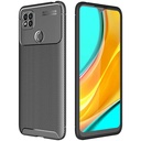 Xiaomi Redmi 9C carbon fiber szilikon hátlap tok, (Fekete)
