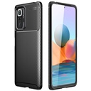 Xiaomi Redmi Note 10 4G/Redmi Note 10S carbon fiber szilikon hátlap tok, (Fekete)