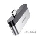 Borofone DH2 HDMI adapter, adapter USB-C HDMI + USB3.0, alumínium ötvözet, széles körű kompatibilitás, fekete