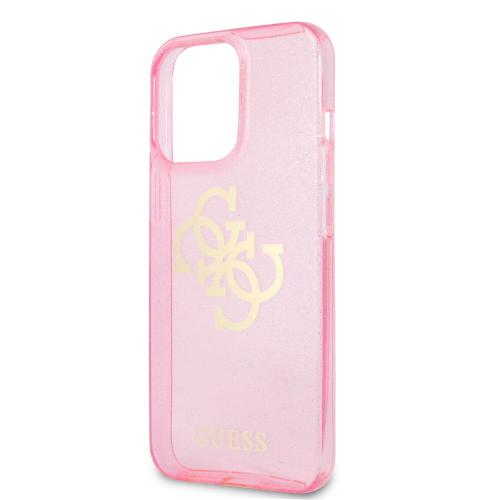 Apple iPhone 13 Pro Max Guess TPU Big 4G Full Glitter tok (Rózsaszín) – GUHCP13XPCUGL4GPI